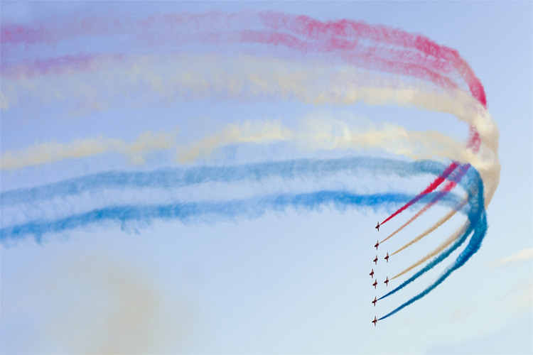 Red Arrows at Weymouth Carnival 2014