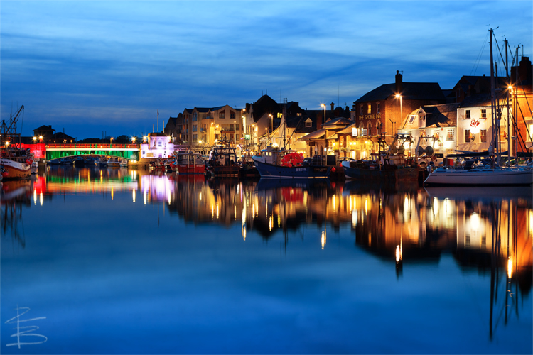 Nighttime at Weymouth Harbour
