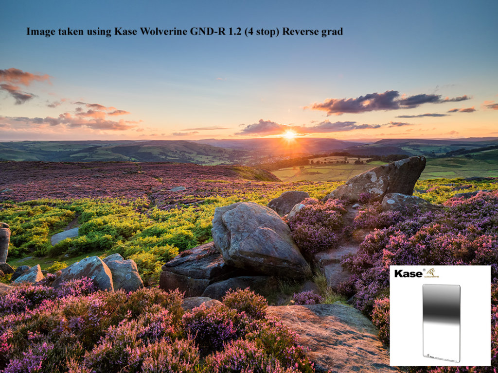 K100 Wolverine series shock resistant glass square filter - 1.2 (4 stop) Reverse grad filter