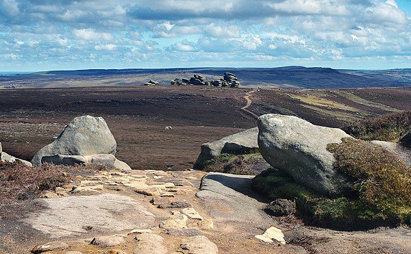 View towards 'The Wheel Stones'