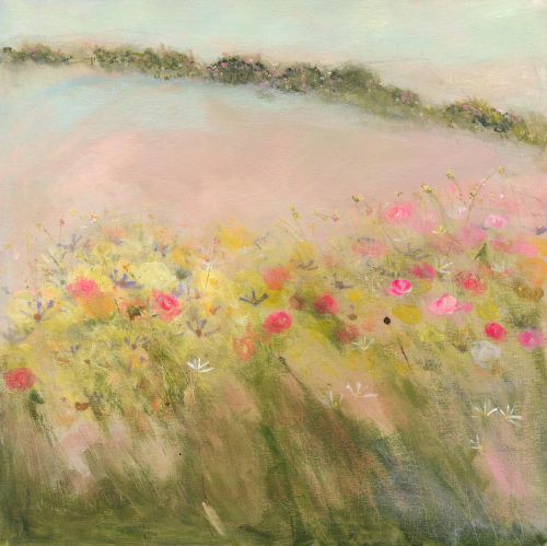 Wild roses in the hedgerow