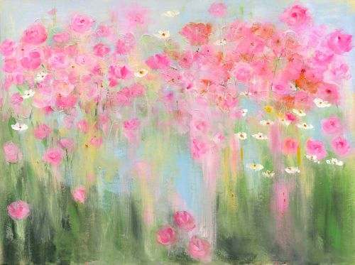 Poppies and white daisies