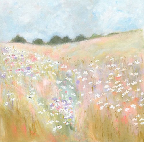 Summer hayfield