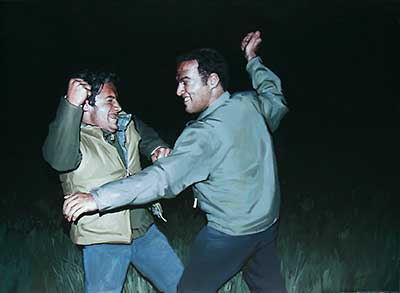 Figure 4. Friendly Fight. 2008. Oil on canvas. 115 x 110 cm