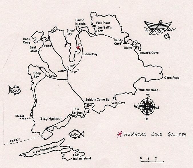 Fogo Island map