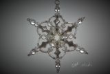 Clear, silver snowflake decoration, snowflake sun-catcher, snowflake ornament, Christmas decoration