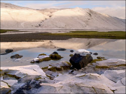 Frozen salt marsh. Skye