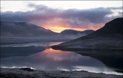 Loch Seaforth red sunrise