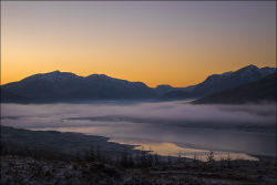 Sunset over Loch Loyne and Gleouraich