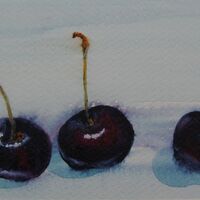 Three Black Cherries