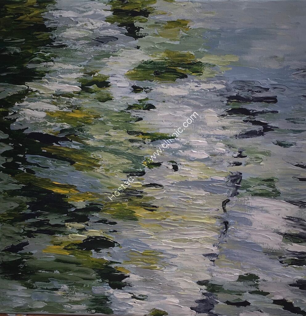 reflections, water, colours, ripples