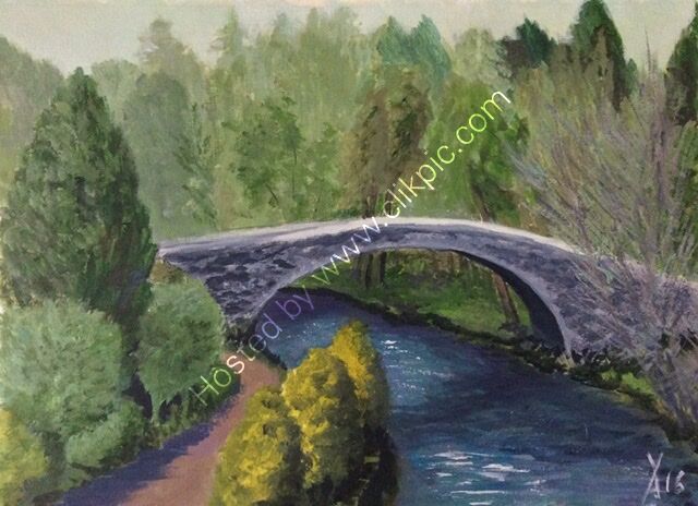A landscape showing Brig a doon bridge in Scotland