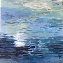 An abstract of reflections on the water of Derwentwater in UK Lake District