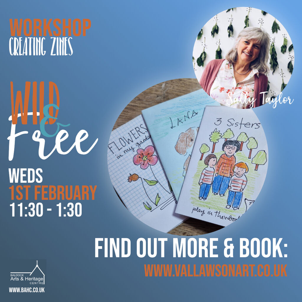 create your own personal zine using simple technique and colouring materials