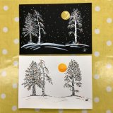WINTER TREES - PEN AND WATERCOLOUR