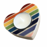 RAINBOW HEART TEALIGHT HOLDER