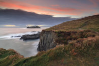 CLIFFTOP AT SUNSET (Godrevy)
