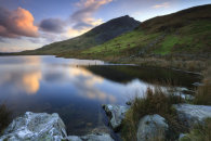 LLYN DYWARCHEN AT SUNSET