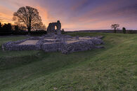 LUDGERSHALL CASTLE AT SUNSET