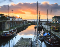 PLACEMAT Tall Ships at sunrise (Charlestown)