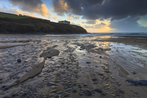 POLDHU BEACH AT SUNSET