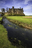 RIVER AT LAUGHARNE CASTLE