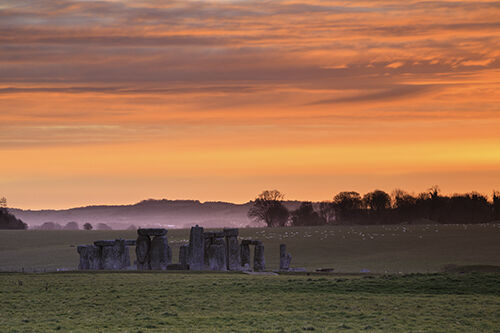 SUNRISE OVER STONEHENGE