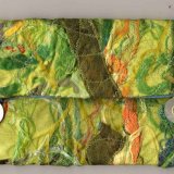 Green Textile Bag or pencil case