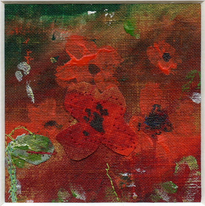 Textile poppies