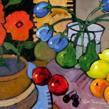 Red roses & Blue tulips