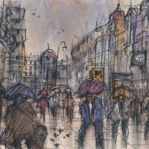 Umbrella's on Grainger Street
