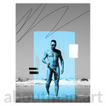 Composition In Blue - homoerotic art photo male nude photo artwork buy online