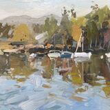 Boats on the Lake (8”x10”) - £425