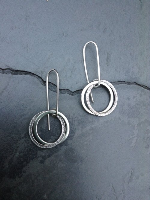Double ring siver earrings £25