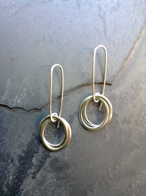 Double hoop silver earrings £25
