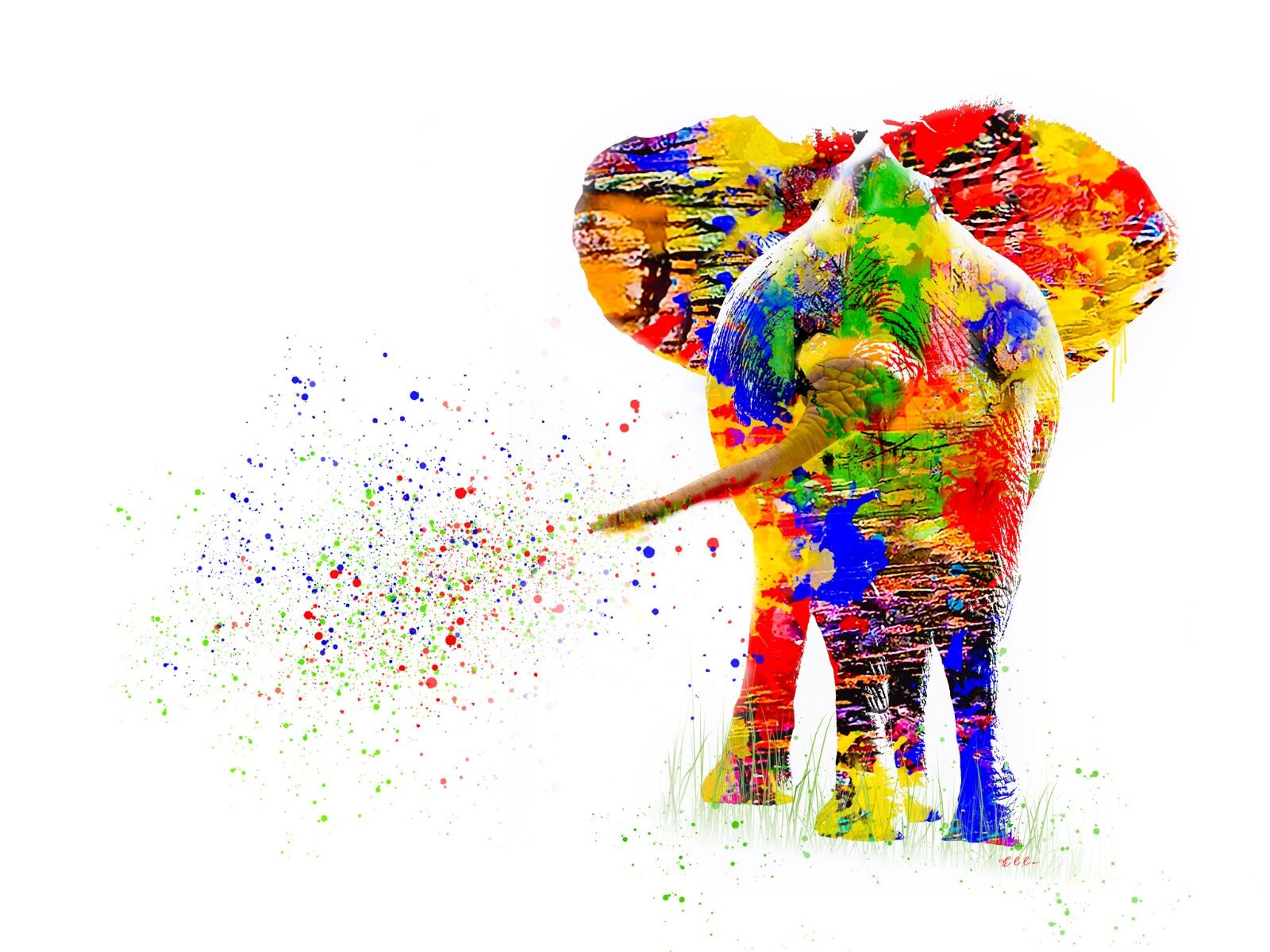 Abstract elephant