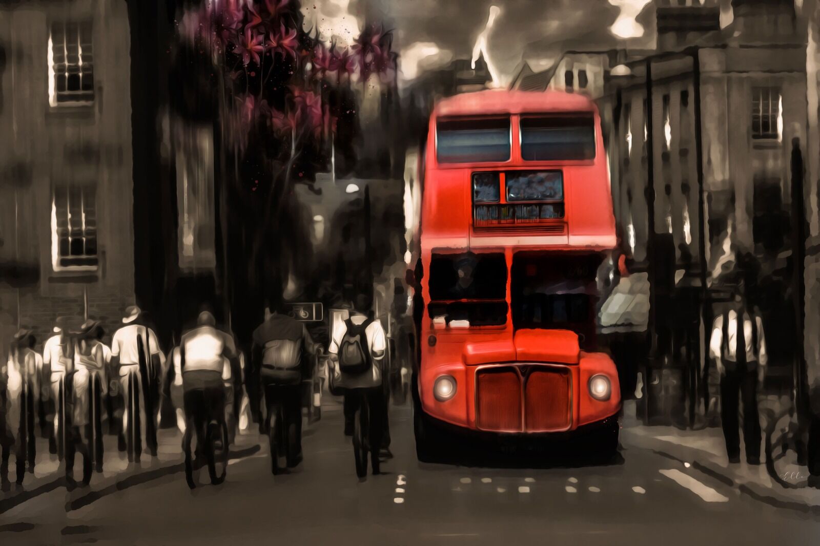 The red bus