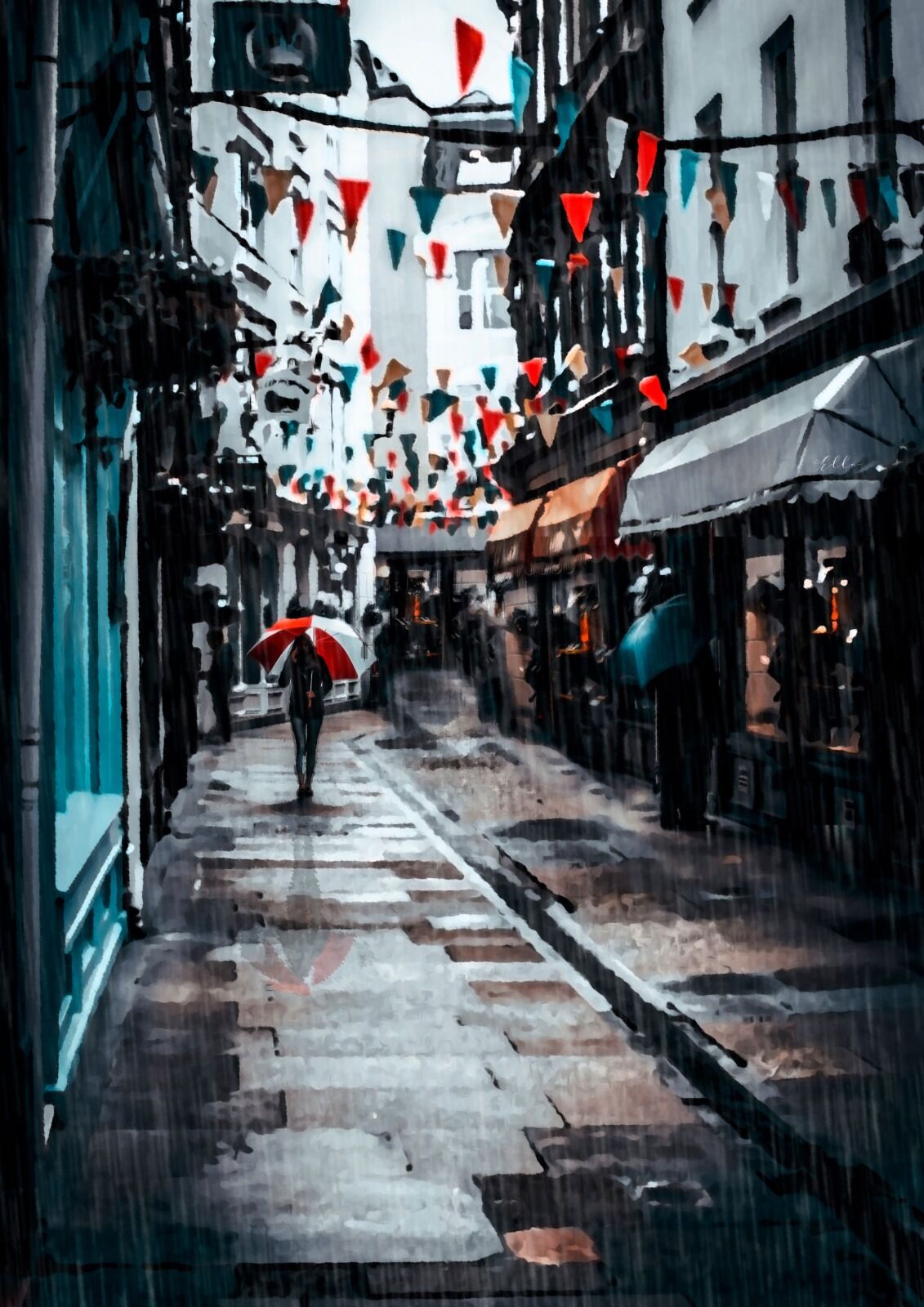 Walking in the rain