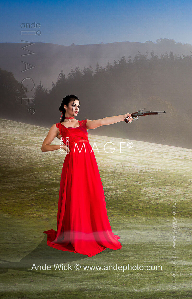 Girl with pistol