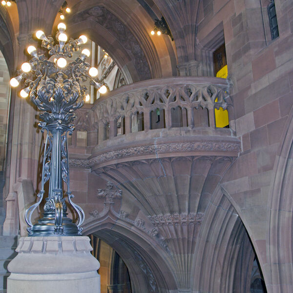 The main staircase leading up to the beautiful Historic Reading Room