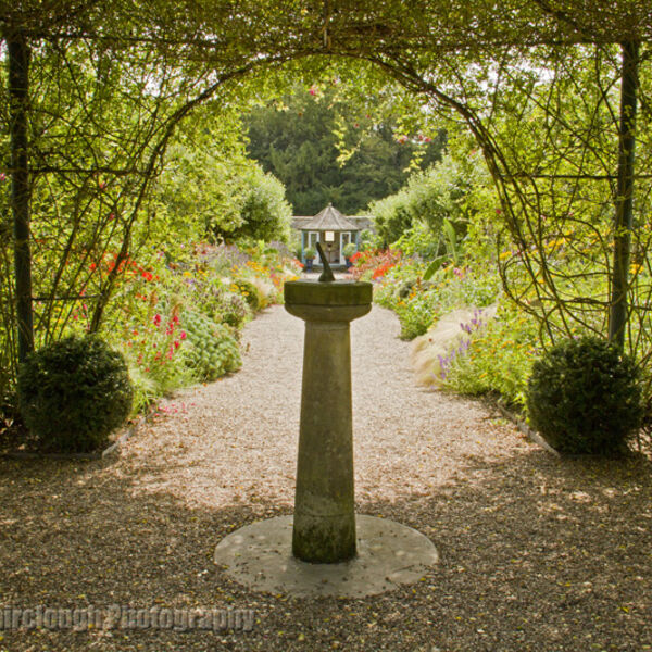 Borders and Rose Arch at Sledmere House