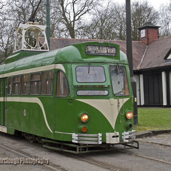 Blackpool Tramway 1937 Brush Railcoach (car number 623) at Heaton Park Tramway.