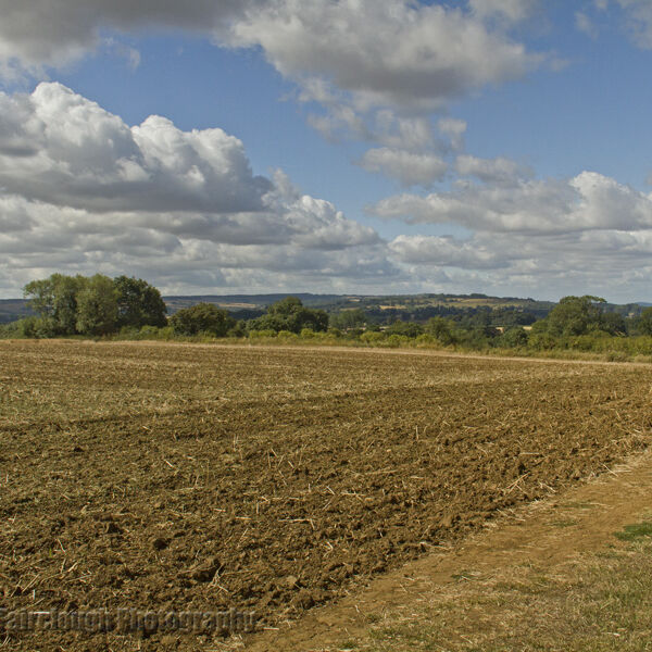 A recently ploughed field near Hidcote in the Cotswolds.