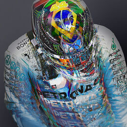 Lewis Hamilton Brazilian Flag Helmet