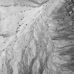 Namibia Skeleton Coast Aerial View of a Flood Plain