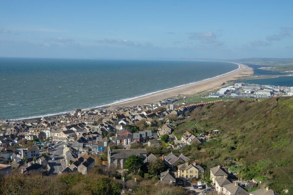 View of Chesil Beach
