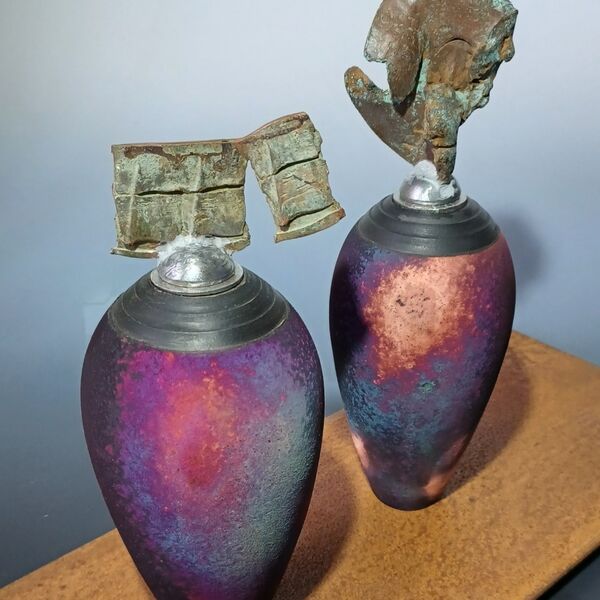 Copper drive band with shell fragment