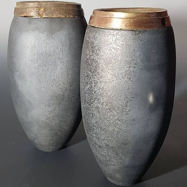 Unglazed black form with ww1 fuse