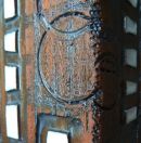 Detail - hand-built, hand-carved slab form - Height approx 30.5 cm