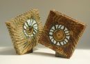 Tumbling Squares - slab-built, hand-carved - Height 23 cm